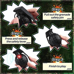 4 Pcs Realistic Toy Hand Grenades for Military Role Play – Educate & Entertain