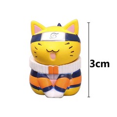 8Pcs Naruto Cat Figure Set Kakashi Itachi Gaara Cute Mini Anime Doll Toy