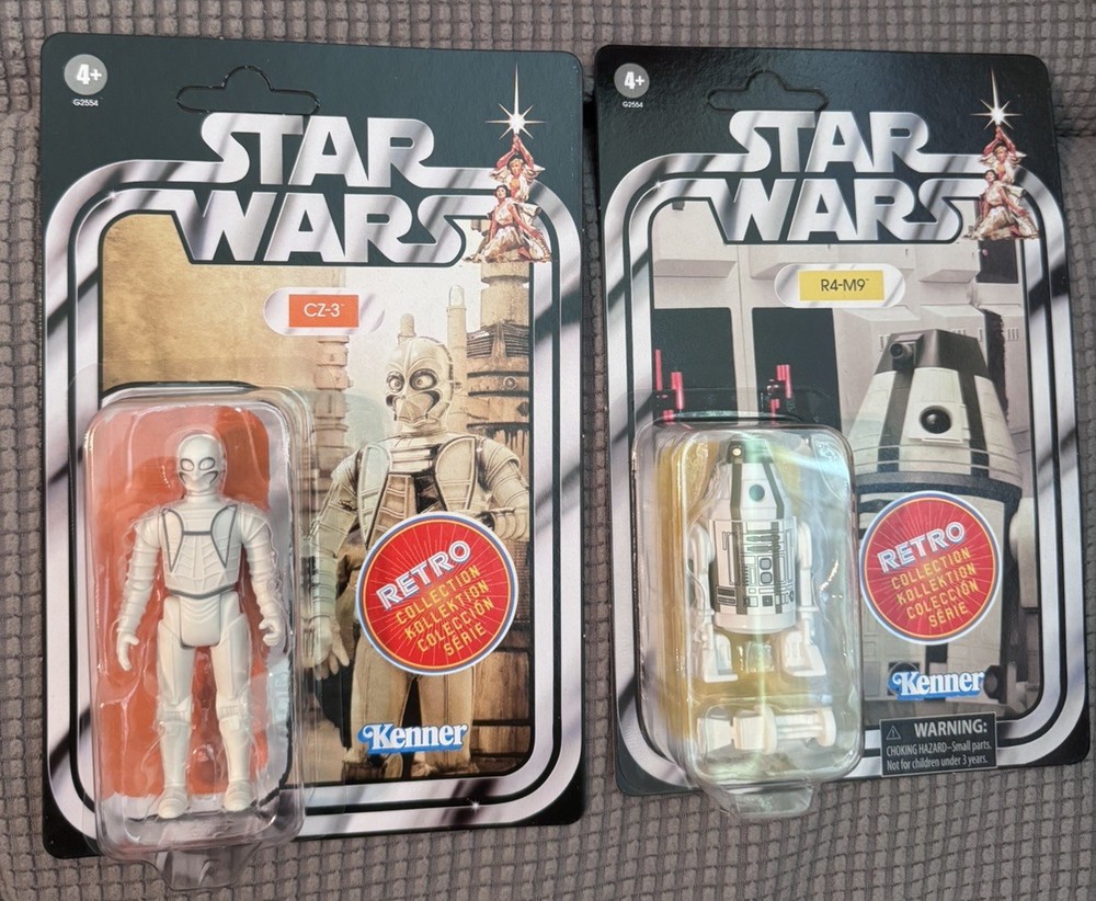 Star Wars Retro Collection CZ-3 & R4-M9 New On Card Target Exclusive Unpunched