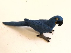 Safari Ltd Blue Hyacinth Parrot Bird Figure Vintage 2006 Animal Figurine 4 1/2″