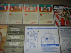 Vintage 1980s File Card Blueprints Accessories Game G.I. GI Joe Figure 3.75 ARAH