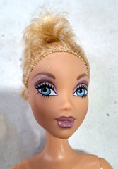 Vintage Mattel Blonde Barbie Doll with Dark Pink Sequin Bow Formal Gown – 82