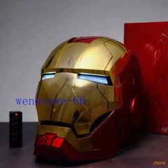 US!! 1:1 Iron Man MK5 Helmet Wearable Voice-control Mask Cosplay Golden AUTOKING