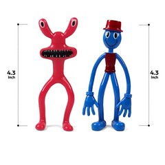 8Pcs Rainbow Friends Action Mini Figures Toy Game Character Doll Blue Monster