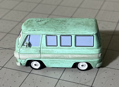 Mattel Disney Pixar Cars 1967 Dodge Dusty Rust-Eze Green 1:55 Die-Cast Toy Van K