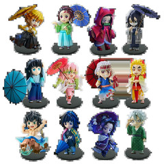 Demon Slayer Plum Rain Series Blind Box Figure Kimetsu no Yaiba Anime PVC Set