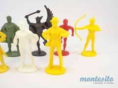 VINTAGE 1980’s GULLIVER DC COMICS SUPER HEROES x8 FIGURINES * ASSORTED COLORS