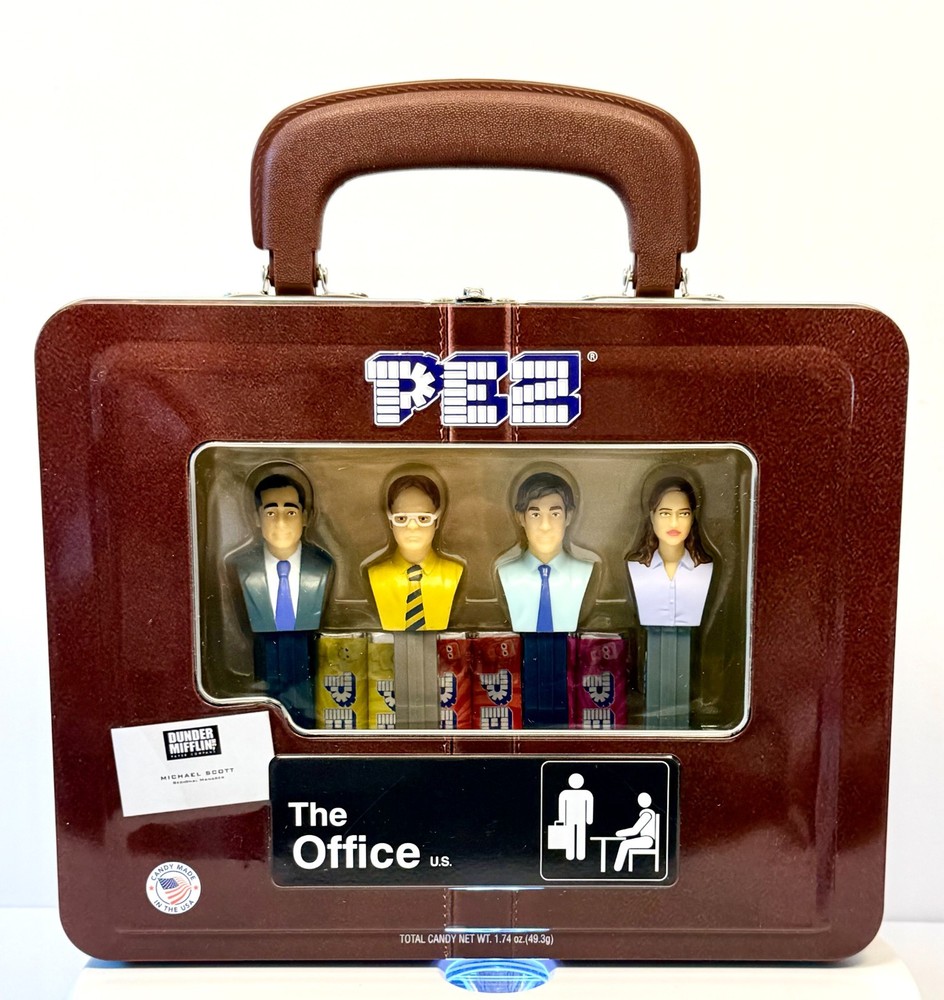 PEZ “The Office” Set-Dunder Mifflin Briefcase (Michael Jim Dwight Pam) BRAND NEW