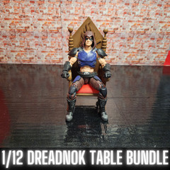 DREADNOK TABLE BUNDLE, For 1/12 Scale Figures, Zartan Throne, Gi Joe Classified