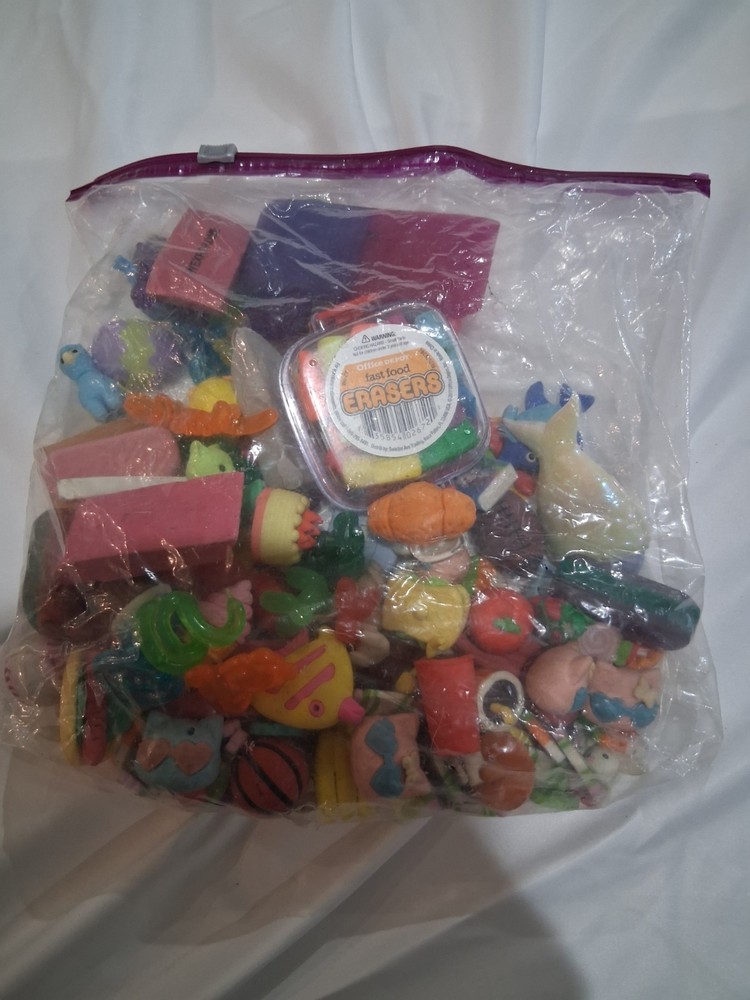 Erasers Mixed Lot Set, Multicolor