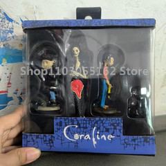3PCS Neca Coraline Figure Anime Coraline & the Secret Door Crooked Character Act