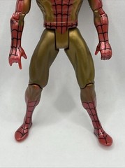 VINTAGE Spiderman Action Figure – Gold & Red Web Runner – Marvel – Toy Biz 1994
