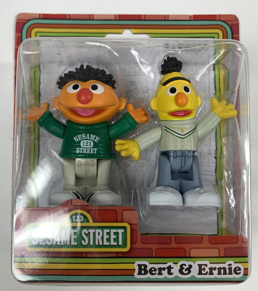 Just Play Sesame Street 2 Pack Bert & Ernie 3″ Posable Figures