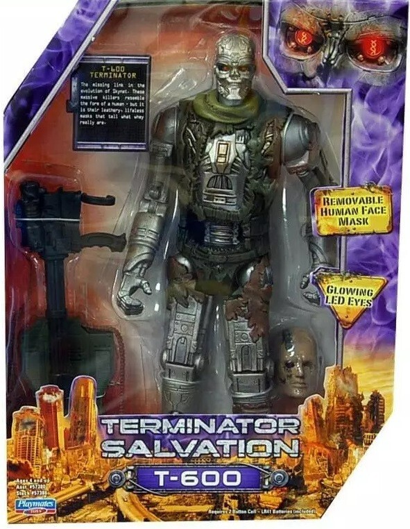 Playmates TERMINATOR Salvation T-600 Glowing Red LED Eyes 11″ Action Figure NEW