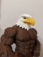 American GigaChad Eagle – Patriotic Muscle Eagle Figure