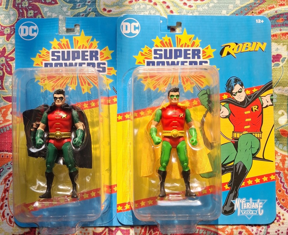 Robin Tim Drake Dick Grayson DC Super Power Todd McFarlane Black Yellow Cape lot