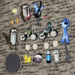 Cartoon Network Regular Show Jazwares Figure Lot Rigby Mordecai Guitar Too Cool