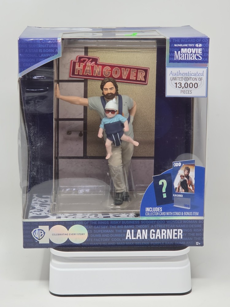 McFarlane Toys Movie Maniacs Alan Garner The Hangover 6″ Figure W/Stand MIB
