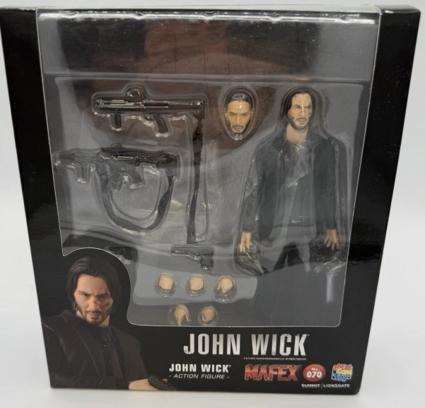 MEDICOM TOY MAFEX JOHN WICK No. 070 ACTION FIGURE Original New Authentic 6″ 1/12