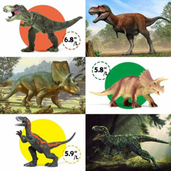 Jumbo Dinosaur Toy Set, 12pcs Realistic Dinosaurs Toys for Kids Large Dinosaur