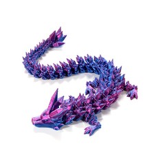 3D Printed Crystal Articulated Dragon Home Office Desktop Fish Tank Fidget Toys