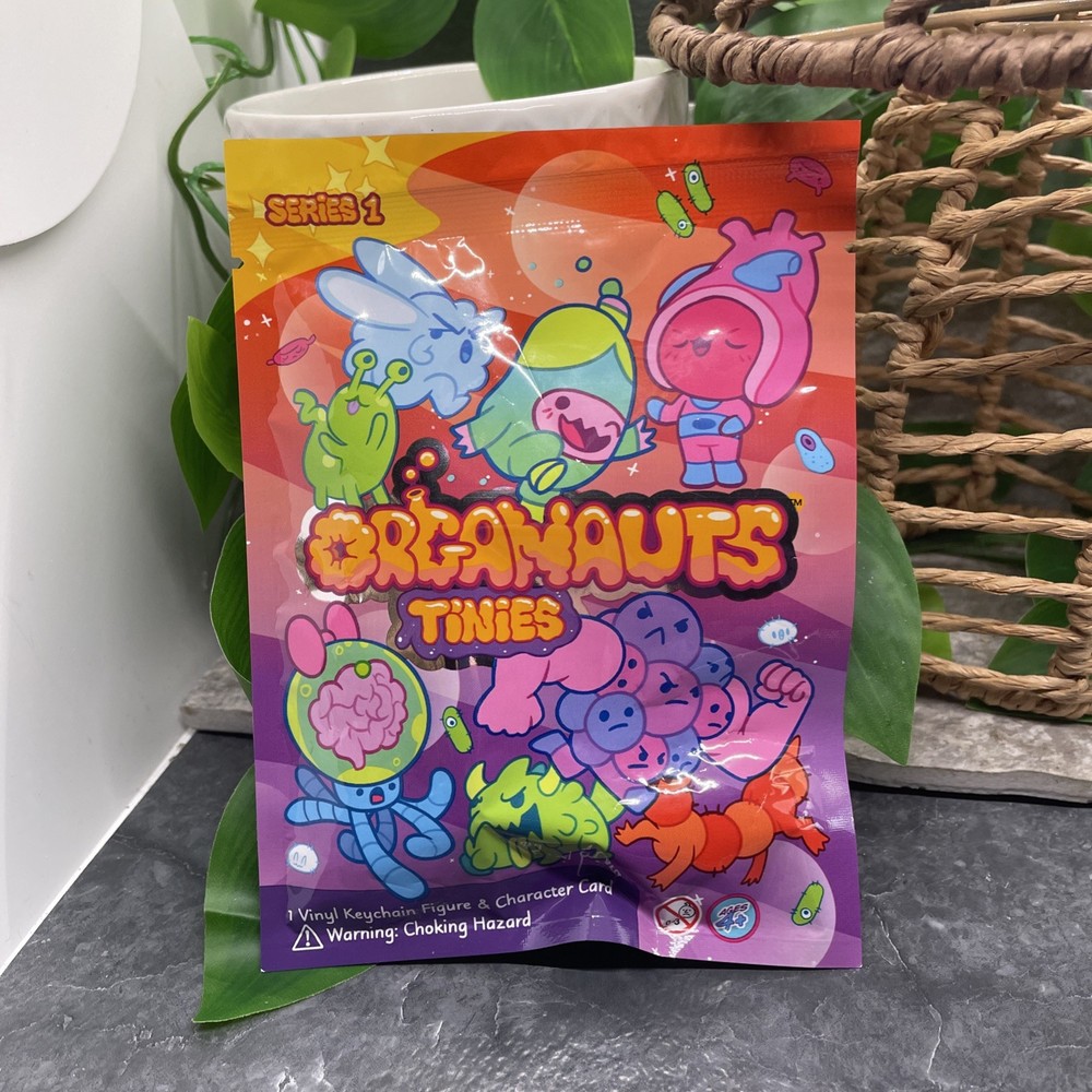Organauts Tinies Series 1 Vinyl Keychain Figure & Character Card New Random
