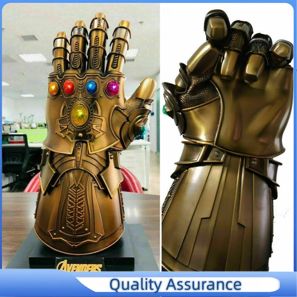 1PCS New Hot HCMY Thanos Infinity Gauntlet Full Metal 1:1 Wearable Cosplay Stat
