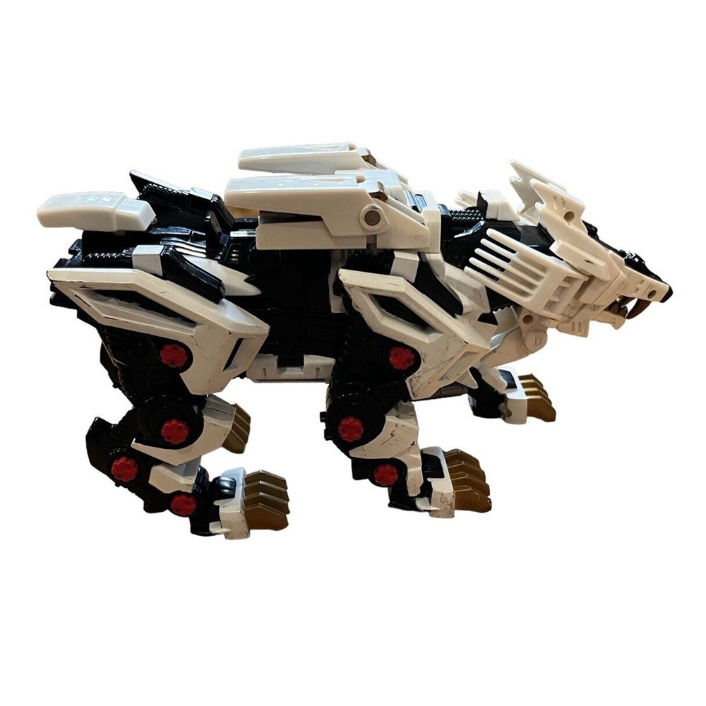 2002 Hasbro Tomy Zoids White Liger Zero Action Figure Robot Lion UNTESTED As Is
