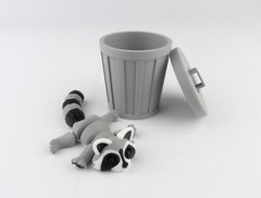 Colorful Articulated Racoon Desk Buddy – 3D Printed Fidget Toy for Stress Relief