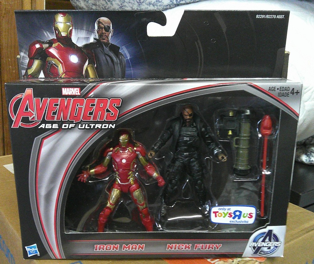 NEW Marvel Avengers Age of Ultron Iron Man & Nick Fury 3.75 Inch Figures 2015