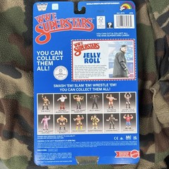 LJN WWE Superstars Jelly Roll Wrestling Action Figure w/ Poster Inside Ages 6+