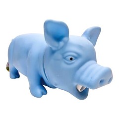 8″ Snorting Colored Rubber Pigs (Pink, Blue, Red, Purple) Squeezable Noisemakers
