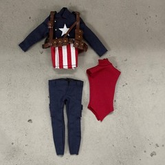 PB-CAPTN-SET: 1/12 Classic Captain America outfit set for 6″ Nota NT-01 ML Body