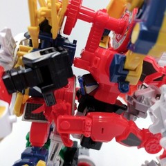 BANDAI Mini pla Megazord Power Rangers Samurai Super Sentai Shinkenger Haoh set