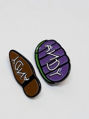 Woody & Buzz Andy Shoe Pin Set Toy Footprint Toy Story 2 NEW