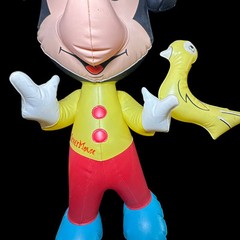 Mickey Mouse & Donald Duck 23″ Inflatable Blow-Up Toys Disney VtG 1960s