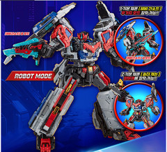 Metal Cardbot W HEAVY IRON + BLAION & BLUE COP W Grand Blue Leon Transform Robot