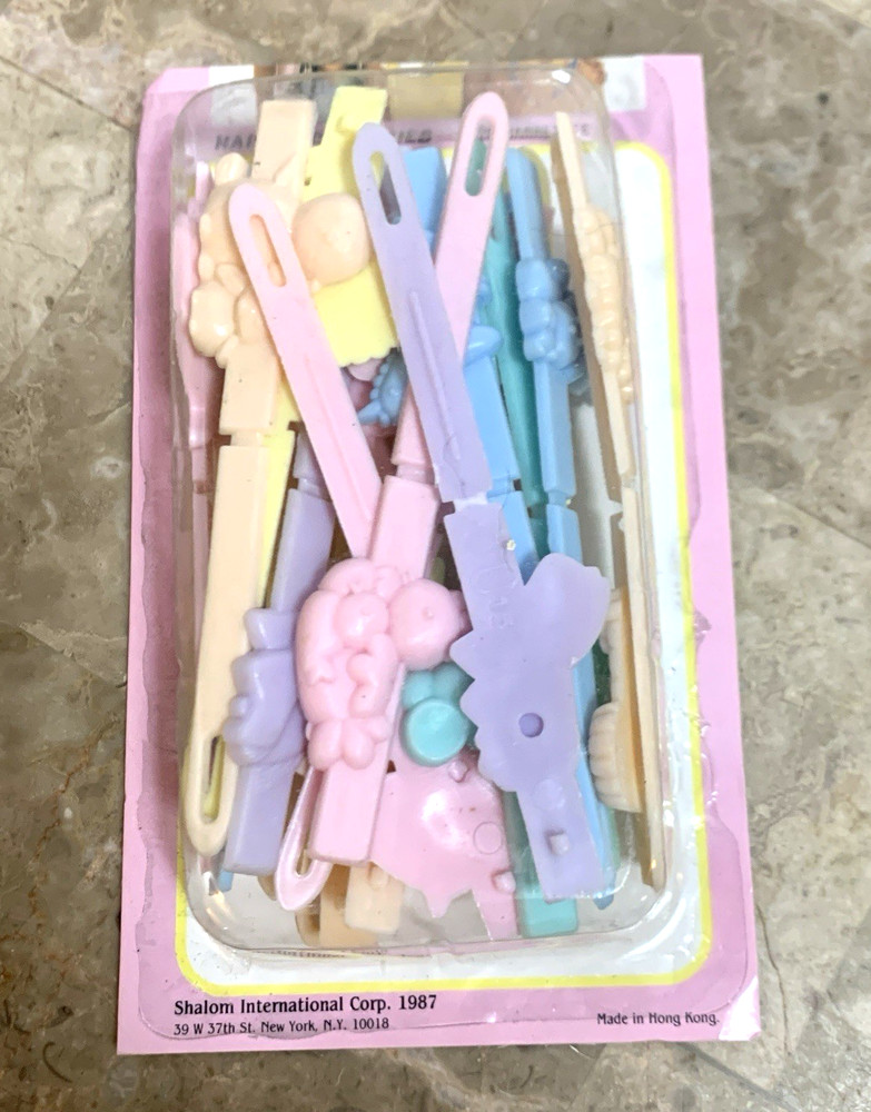 Vintage Pastel Animal Barrettes 1987 Animals Colormates Color Mates Shalom Corp!