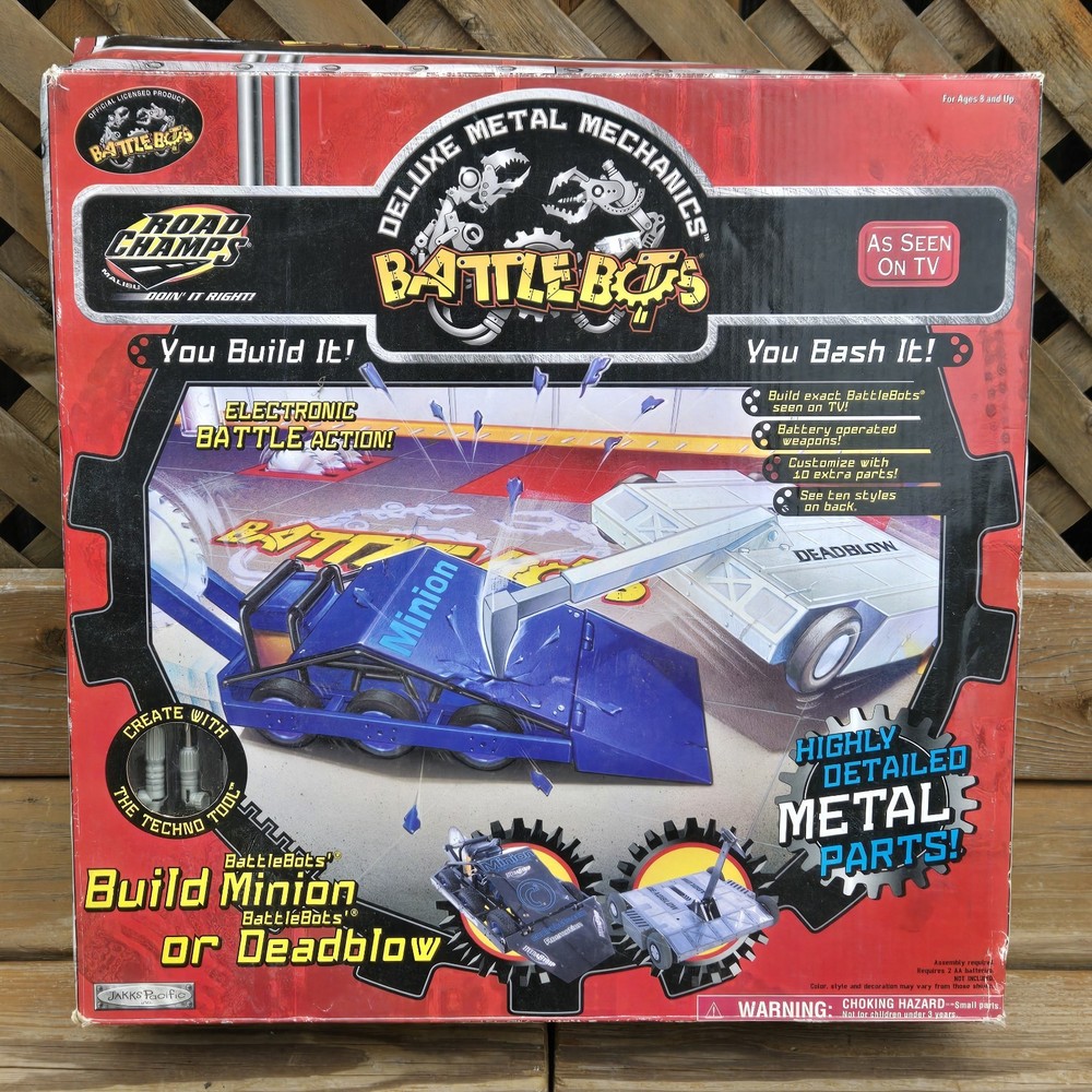 2001 Jakks Pacific BattleBots Road Champs Deluxe Metal Mechanics NEW OPEN BOX