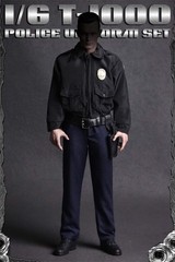 1/6 T1000 Robot Police Uniform Cosplay Clothing Suit DIY 12” Action Figure