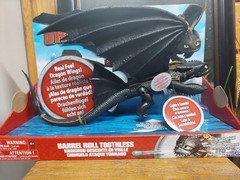 DreamWorks How To Train Your Dragon Barrel Roll Toothless real feel Toy w/Lights