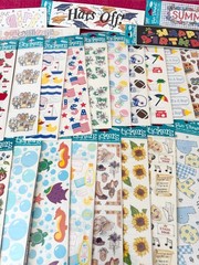 Lot of 100 vintage Frances Meyer Stickers Sheets. Factory sealed. Scrapbooking
