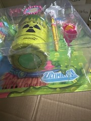 Super7 Toxic Crusaders Toxie Action Figure Glow in Dark w/ Flag Barrel