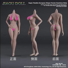 US JIAOU DOLL 1/6 JOQ-10E-BS Seamless Female Body Big Bust Suntan 12″ Figure Toy