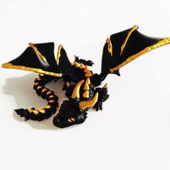 3D Printed Crystal Dragon Flexible Articulated Dragon Fidget Toys Desktop Decor
