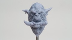 3d Printed Resin Head For Fantasy / Mythic Legions 1/12 Orc Beard Head #2