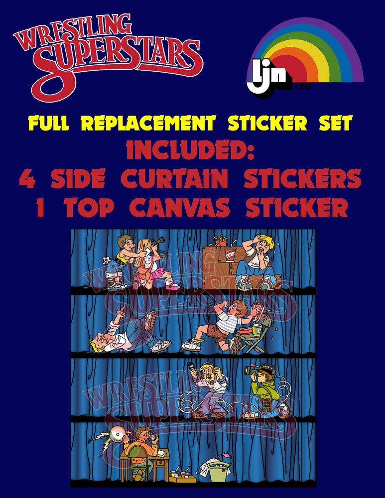 FULL Replacement Sticker Set for LJN Wrestling Superstars Ring – WWE WWF