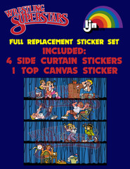 FULL Replacement Sticker Set for LJN Wrestling Superstars Ring – WWE WWF