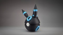 Shiny Umbreon (Glow In Dark) | Themed 3D Printed Pokeball | #0197 Umbreon