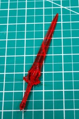 Custom Resin Red Lantern Corp Long Sword constuct for 6in. figure